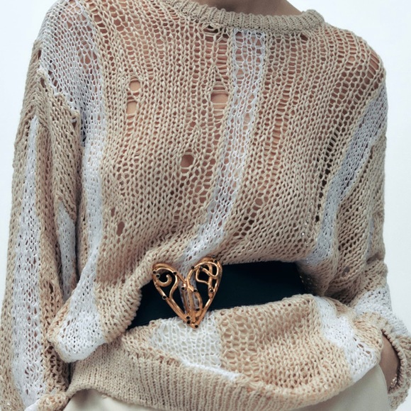 Zara STRETCH HEART BELT size 32 - Picture 3 of 7